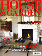 House and Garden magazine December 2010